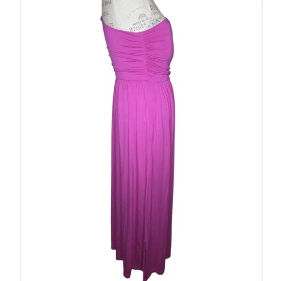 Soma One Shoulder Soft Jersey Knit Maxi Dresd Wild Berry Size M NWT - Picture 2 of 10